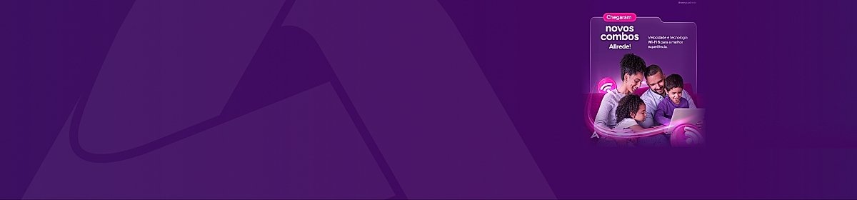 Imagem promocional da Allrede Telecom com destaque para internet fibra óptica